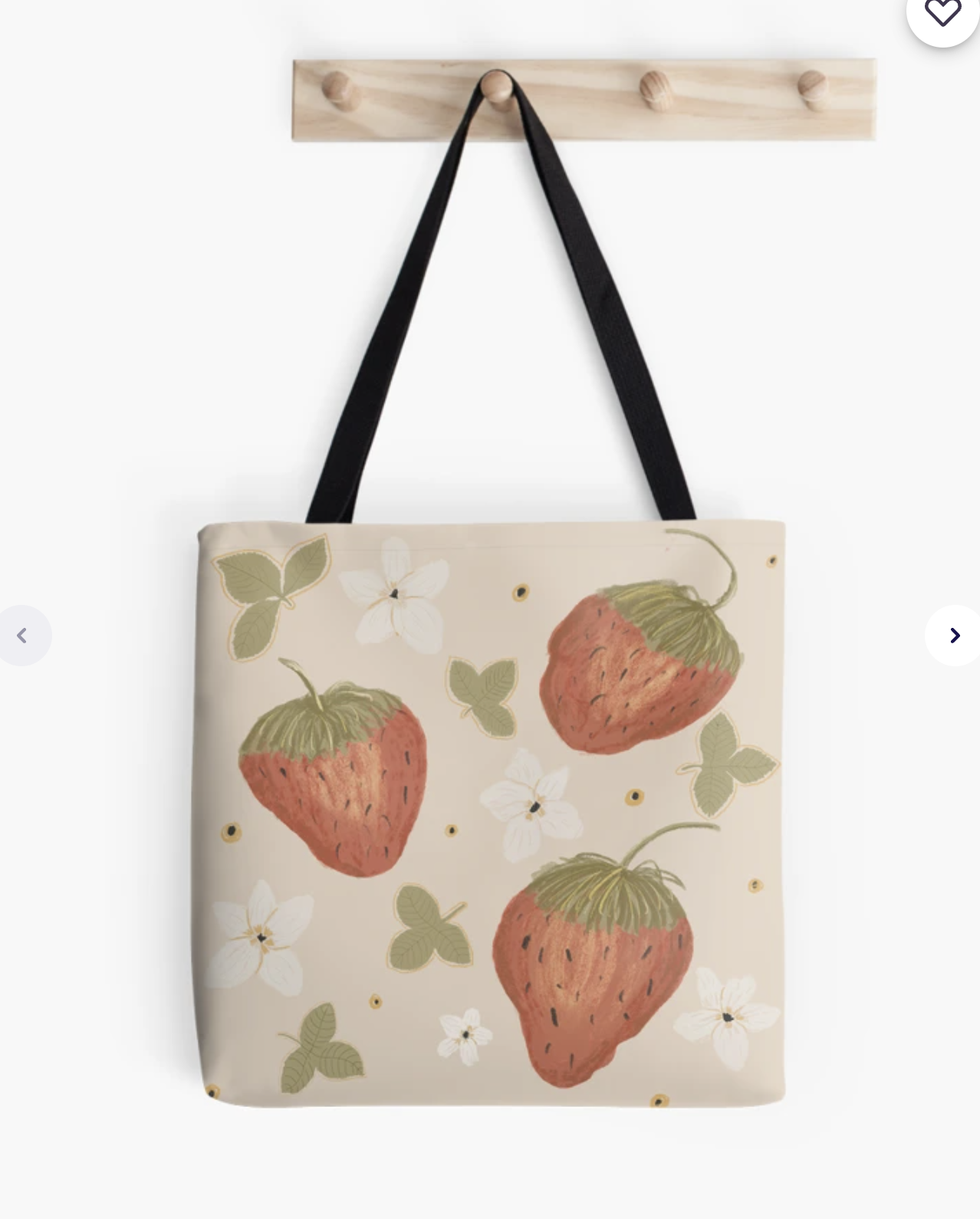 Strawberries Art Print Tote Bag